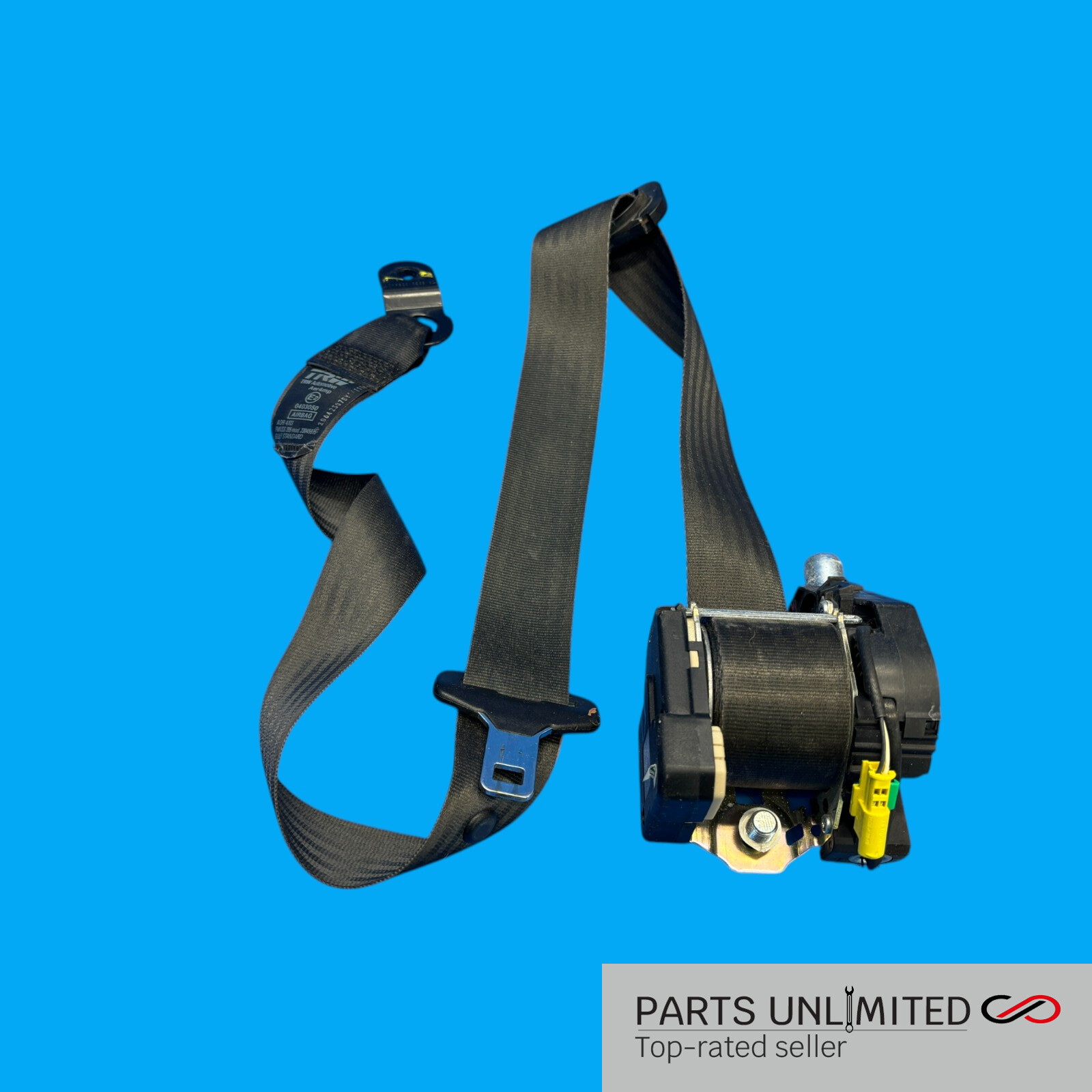 03-08 Maserati Quattroporte M139 OEM front left driver side seat belt black