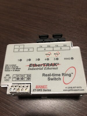 SIXNET ET-5RS (-5SC-E1) Echtzeit Ringschalter. 3 Rj45 2 SC Single Mode Fiber