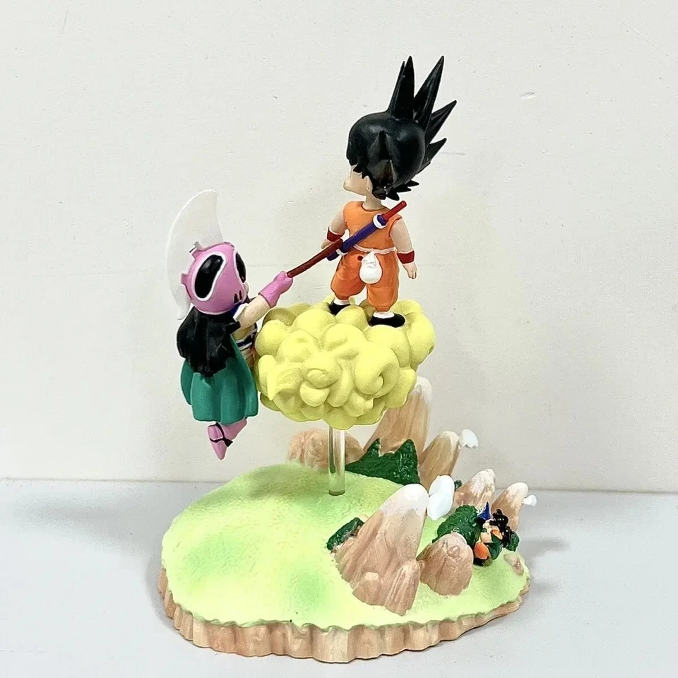 ☁️ Figurine Son Goku et Chichi Dragon Ball Z Nuage avec Socle 10 cm Statue - Photo 3/4