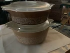 Lot Of  Vintage MC Pyrex Casserole Dishes 471 B, 472 B With Lids Used