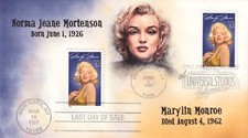 1997 Marilyn Monroe 1stDay/Last Day *Misspelled MarYlin*   EmPrint Add-On Cachet