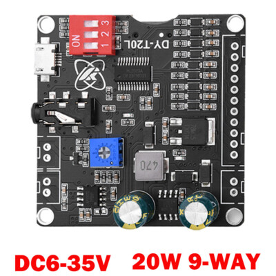 20W 9-Way MP3 Player Voice Playback Module DC 6V-35V D-class Custom Audio Board