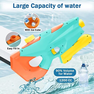 Super Wasserpistole Soaker Squirt 1200 m Kapazität 30 Fuß große Reichweite Wasser Blaster