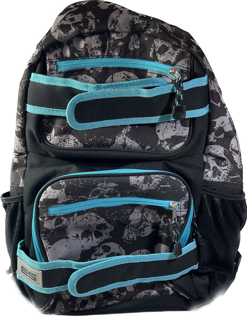 ES EastSport Black Skull Backpack Adjustable Shoulder Strap