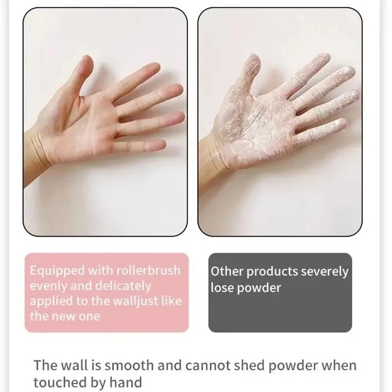 Rouleau Avec Peinture Blanc Pour Réparation Murale Brosse Finition Filet Mural - Photo 2/4