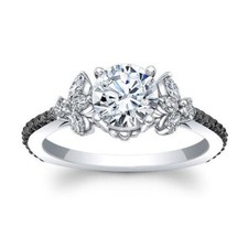 Flower Leaf Pretty Ring For Christmas Gifts 1.85 CT Simulated 925 Silver Plated