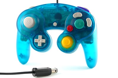 Controller GamePad Kontroller Pad    (clear-blue) für Nintendo GameCube (NEU)