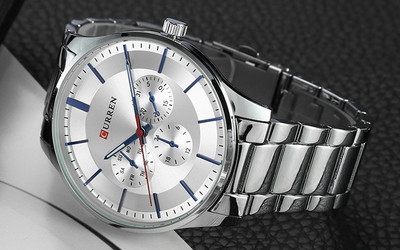 Orologio da Uomo Curren In Acciaio Elegante Chrono Casual Sportivo  Argentato | eBay