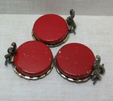 AS IS 3 Vintage Kork & Seal Locking Red Bottle Soda Caps 2 with Seals Unbranded