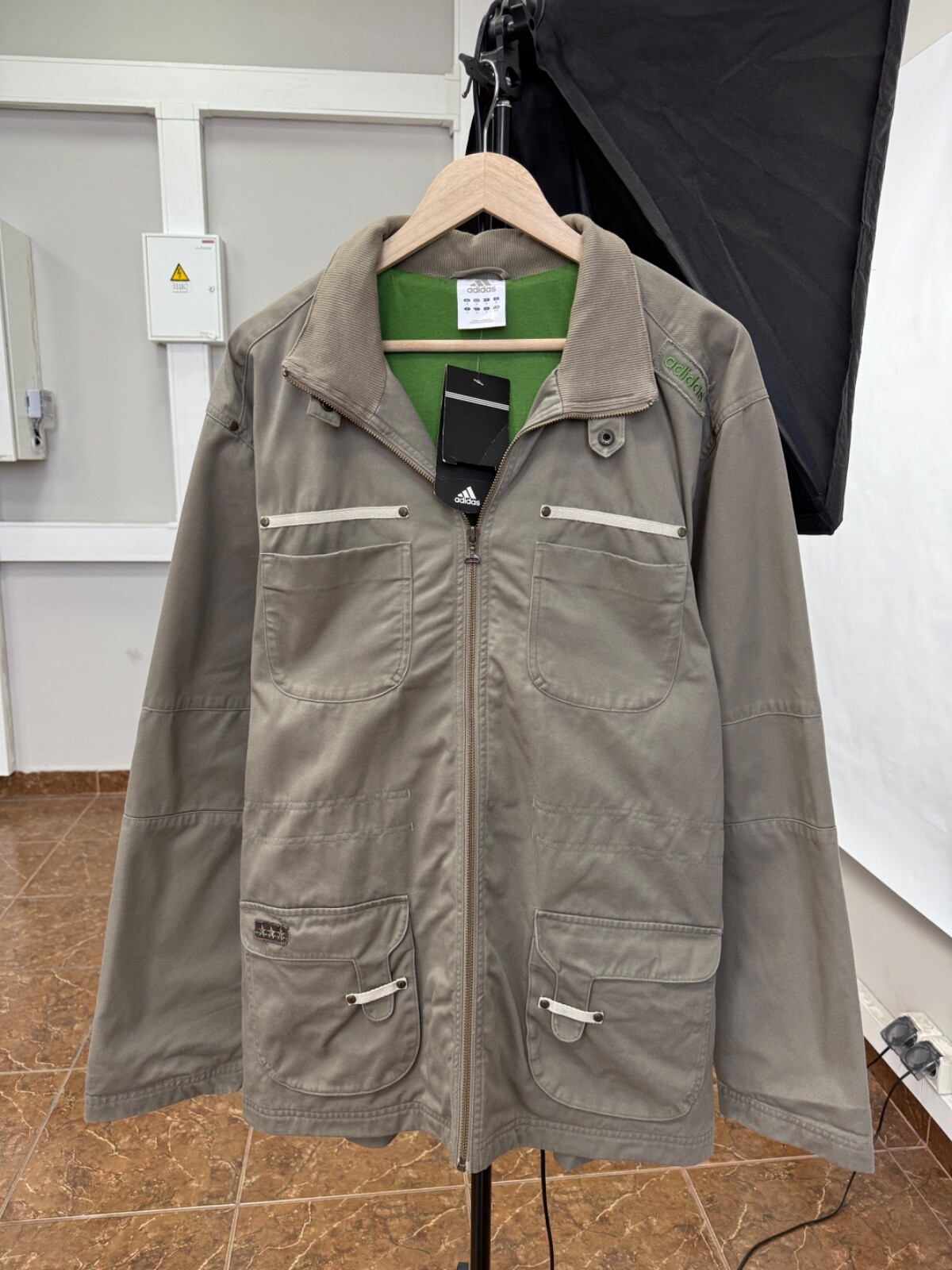 Vintage Adidas Military Retro Jacket Size M in Beige Rare Archive Style