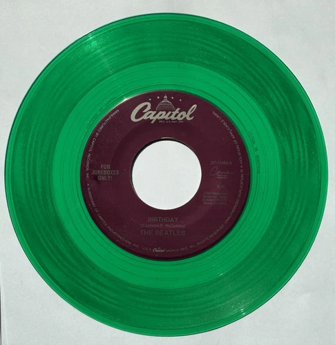 The Beatles - Green Vinyl Record - New 45 RPM - CEMA S7-17488 - For Jukebox Only