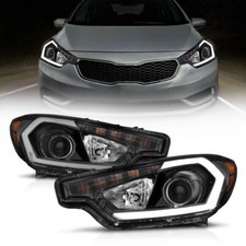 Anzo Halogen Black Clear Projector Lens Headlights For 2014 - 2016 Kia Forte