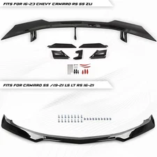 Front Bumper Lip/Rear Trunk Wing Spoiler For 2016-2022 Chevy Camaro 1LE Style