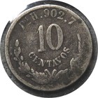 elf Mexico 10 Centavos 1881 PiH Silver   Rare — photo 1