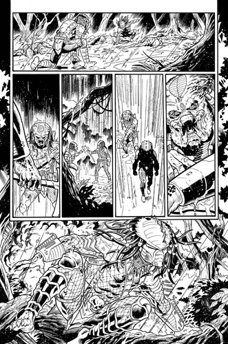 PREDATOR # 3- page 10 Inks Belardino Brabo 11X17 ART IN BLUELINE | eBay