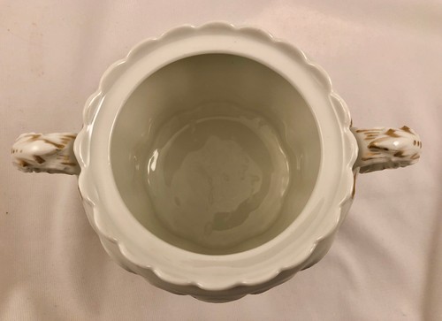 Victorian Haviland & Co. Limoges Sugar Bowl, Scalloped Foot, Over Sized - Picture 6 of 9