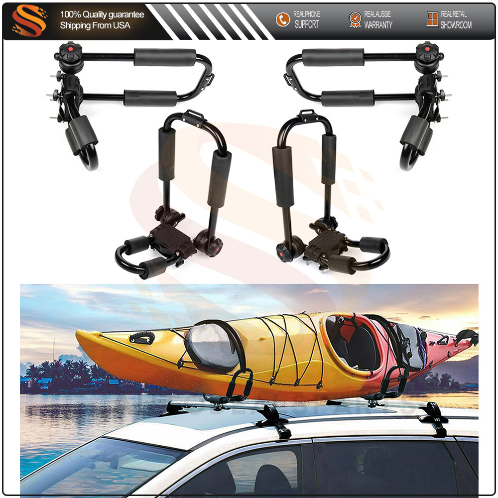 4 Pieces Canoe Boat Kayak Roof Rack Car SUV Truck Top Mount Carrier J Cross Bar