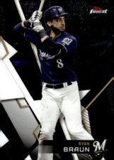 2018 Topps Finest #88 Ryan Braun Milwaukee Brewers