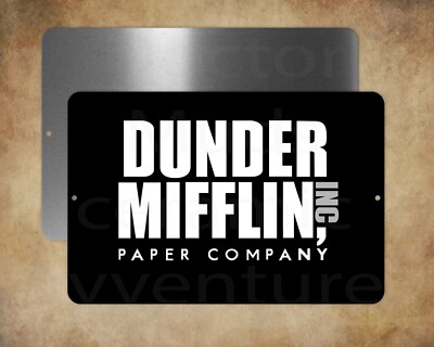 DUNDER MIFFLIN PAPER COMPANY 8 x 12'' metal sign