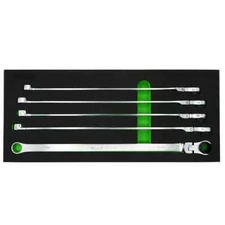 VIM Tools 5 Piece Deep Spline Ratcheting Flex Head Wrench Set (15-19 mm)