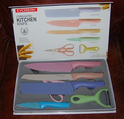Evcrierh Corrugated Kitchen Knife Set 6 PCs. 