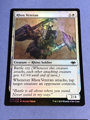 X1 FOIL RHOX VETERAN Modern Horizons Magic MTG