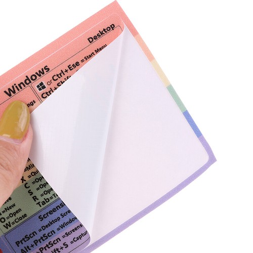 Windows Keyboard Reference Shortcut Cheat Sheet Sticker Water Proof Rainb - Picture 6 of 11