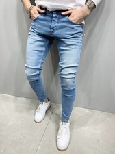 Mens Fashion Stretch Skinny Jeans Pants Streets Casual Denim Slim Fit Trousers
