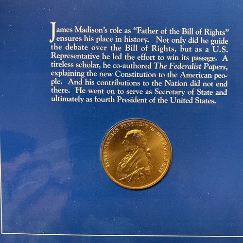 1993 Bill of Rights Silver Half Dollar & James Madison Presidential Medal in OGP - Picture 5 of 5