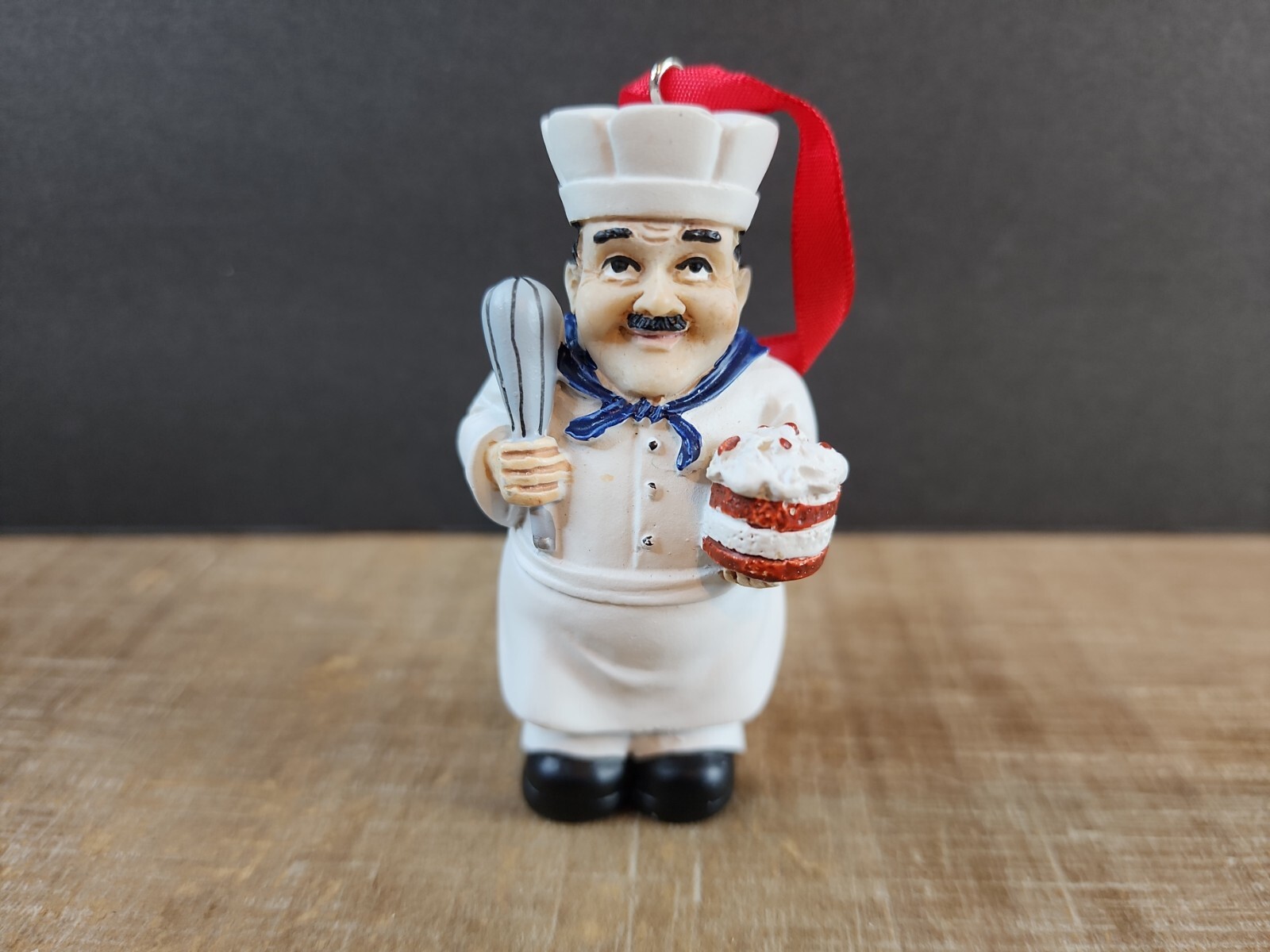 Vintage Chef Christmas Ornament resin? Cake and whisk hanging ornament
