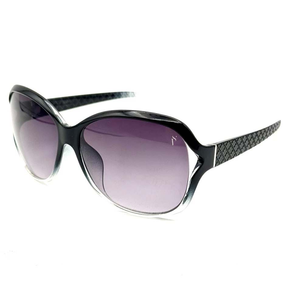 Vera Wang Designer Sunglasses Butterfly Round Black Clear Fashion Frame Gradient - Image 3 of 4