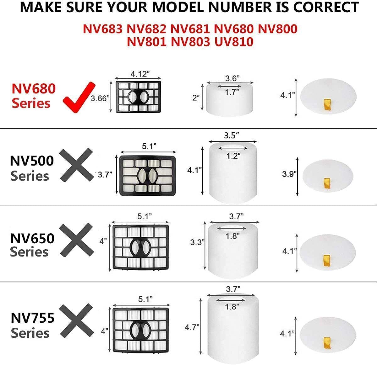 Filter Parts For Shark Anti Hair Wrap NZ801UKT NZ801UK NZ801UKTSB