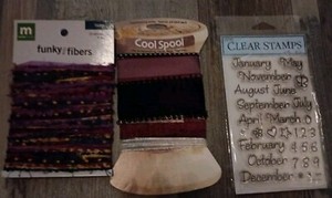 Funky With Fibers /Cool Spool / & Junk Journal Craft Clear Stamps Lot A-53
