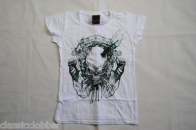 GO TO HELL CLOTHING THE GRUDGE DAMEN SKINNY T-SHIRT NEU OFFIZIELL METAL GOTH EMO