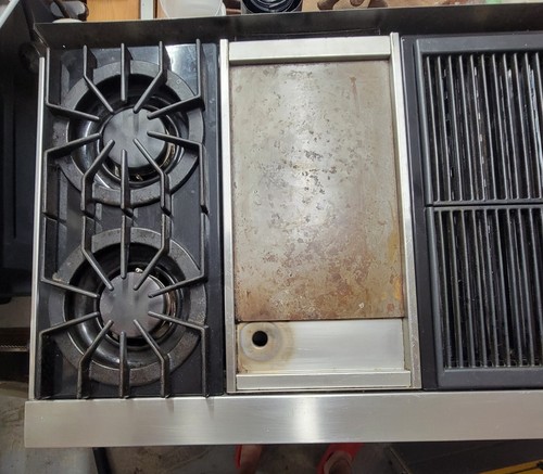 Viking 48" Gas Rangetop Stovetop VGRT 480-4GQSS Grille Flat top 4 burner - Picture 8 of 15