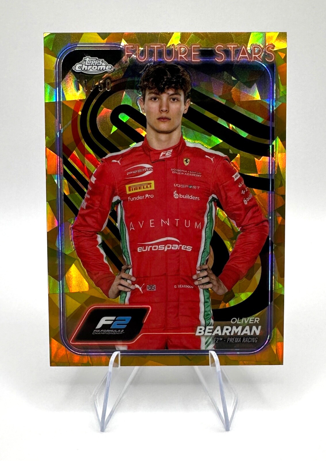 2024 Topps Chrome Sapphire Formula 1 F1 Oliver Bearman #21 Gold /50