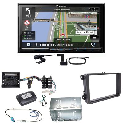 Pioneer AVIC-Z830DAB Navigation USB CD Einbauset für Tiguan Amarok Caddy Jetta