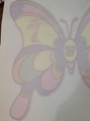 RARE! 1960's Peter Max Design Seagrams And 7up Mod Butterfly