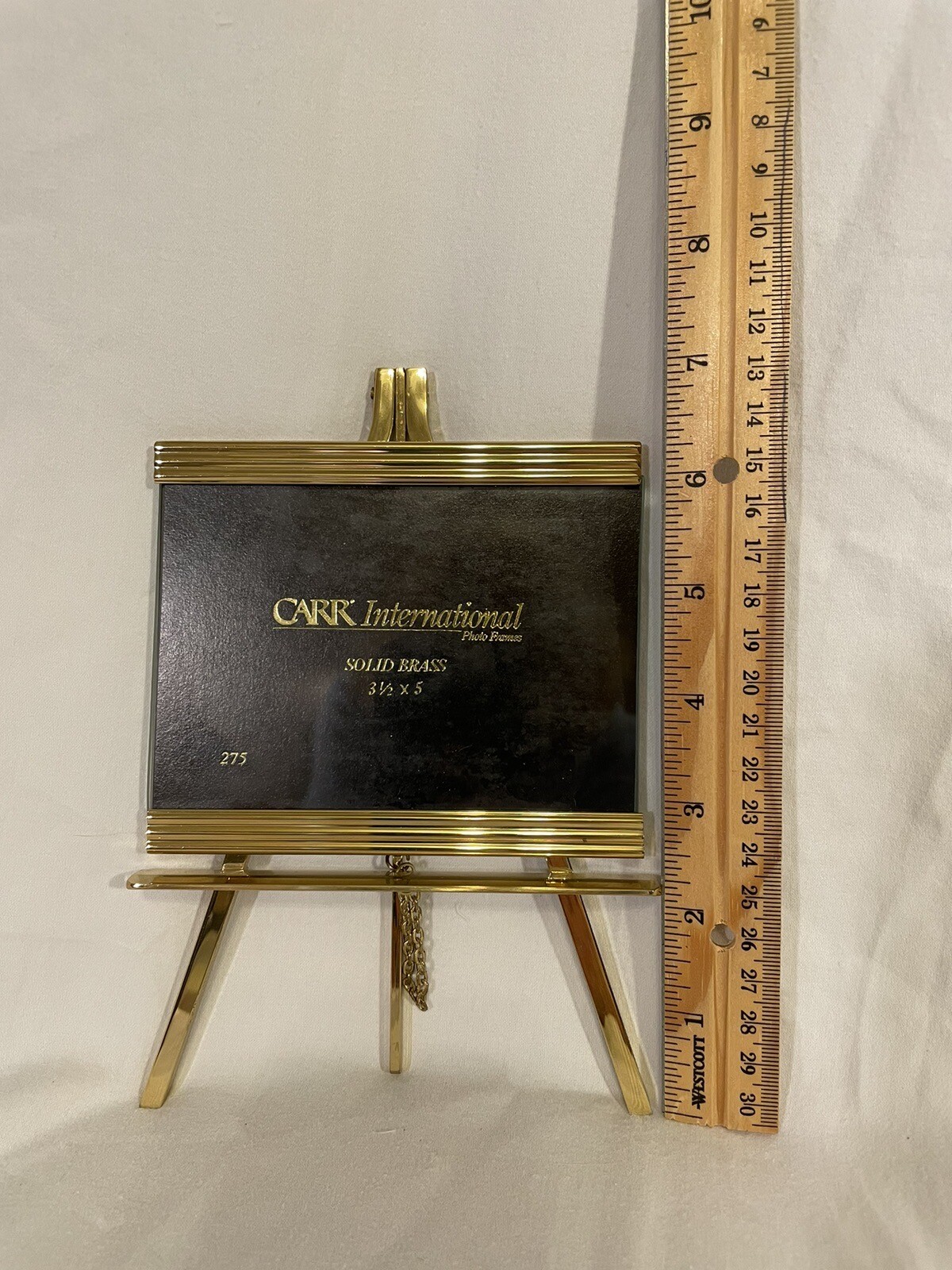 CARR International Solid Brass Photo Frame 3.5"x5" Freestanding Easel