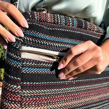 Banjara Laptop-Tasche aus Baumwolle Dunkel