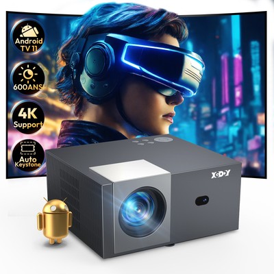 2024 NEU Beamer Projektor LCD 1080P 5G WiFi Bluetooth Android TV 4K HD Heimkino