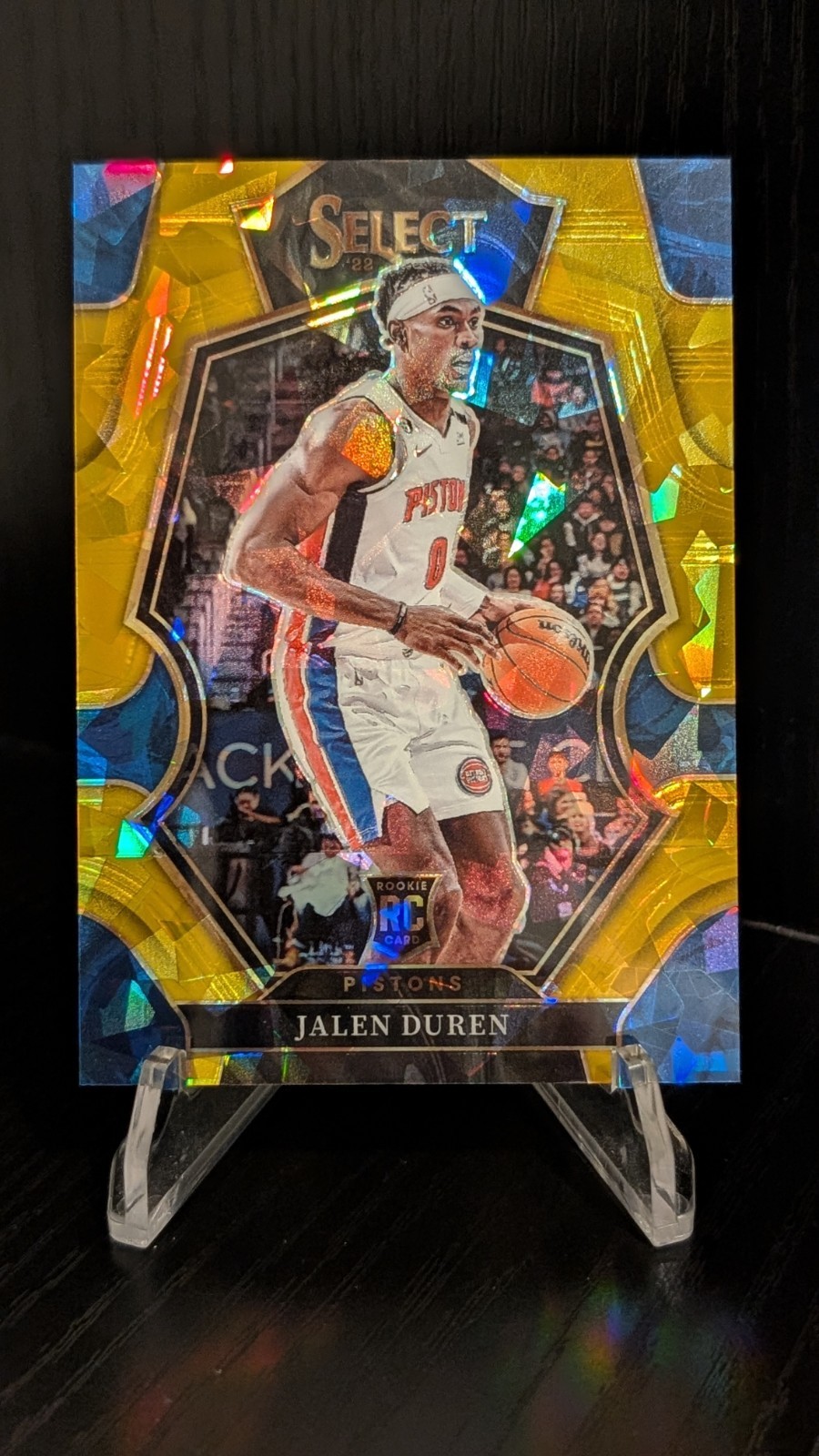 2022-23 Panini Select Jalen Duren Gold Ice /10 RC Premier Pistons Rookie #176