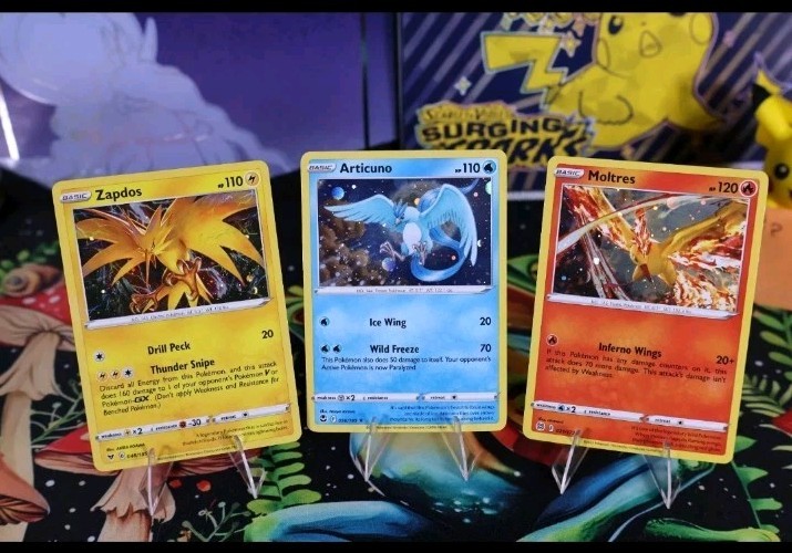 Pokemon Zapdos 48/185 Articuno 036/195 Moltres 021/172 Cosmos Holo Promo 3pc SET