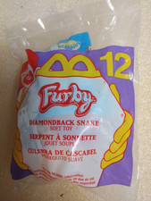 2000 McDonald  s Furby Plush Keychain Clip Toy 12 Diamondback Snake   Sealed