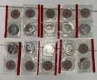 Lot of 10 1968-D Kennedy Half Dollars-40% Silver in Cellophane Silver Investment