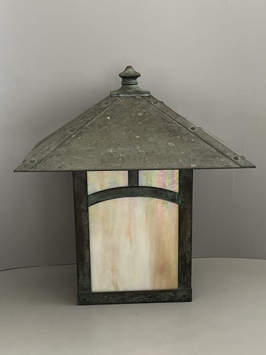 Arroyo Craftsman Evergreen Wall Sconce Copper Verdigris Patina - 13” Tall