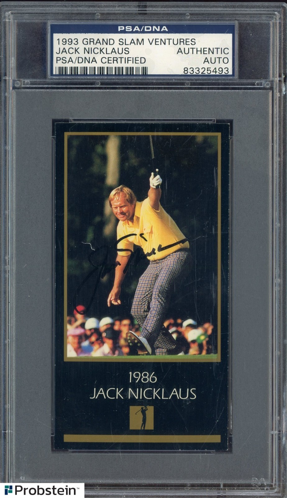 Jack Nicklaus Signed 1993 Grand Slam Ventures GOLF PSA/DNA Certified AUTO