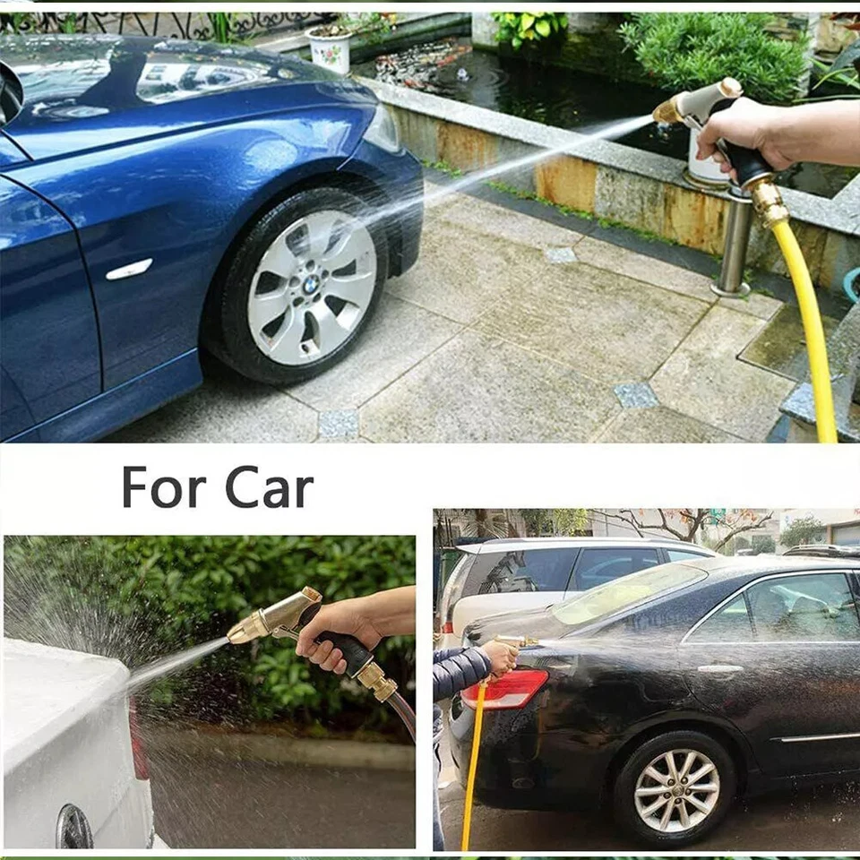 Garden Hose Spray Gun Heavy Duty Metal Water Gun Sprinkler High Pressure Tool UK - Image 4 of 4