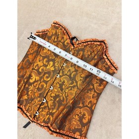 NWT CRAFTSMAN Bustier Corset Womens Size M Multicolor Floral Lace-Up Back NEW!