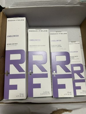 Rodan + Fields Unblemish Regimen For Acne Skin 4 Piece Set New in Box 2027